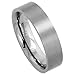 Titanium Plain Wedding Band Thumb Ring 6mm Flat Comfort-Fit Brushed finish, sizes 5 - 12