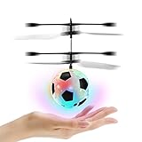 GreaSmart Flying Soccer Ball, LED RC Flying Ball Toy Drone Hand Control Infrared Induction Helicopter Ball Built-in Shining LED Lighting for Kids Boys Girls Teen (Flying Soccer)
