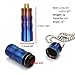 Haxtec Titanium Pill Fob Necklace Nitro Mini Waterproof Pill Holder Lightweight Survival Case Charming Pendant Titanium Necklace Fob for Men & Women (TC01-E)