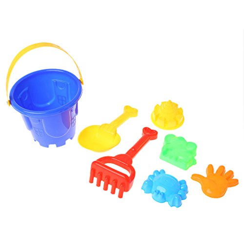 JAGENIE 7Pcs Sand Beach Toys Bucket Spade Shovel Rake Dune Water Tools Set for ChildrenChristmas New Year Gift,1 pc, Random Delivery - Thumbnail 5