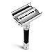 QSHAVE Parthenon Adjustable Double Edge Safety Razor V2.0 - Long Handle Butterfly Opening Razor for Men Women with 5 American Blades