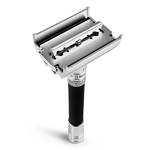 QSHAVE Parthenon Adjustable Double Edge Safety Razor V2.0 Long Handle