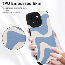 Wlxee Compatible iPhone 15 6.1 "2023 Wave Pattern