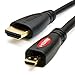 Importer520(TM) 6 Feet HDMI Type A to HDMI Micro Type D High Speed Cable with Ethernet for Microsoft Surface with Windows RT - 6 Feet Long 2 Tone