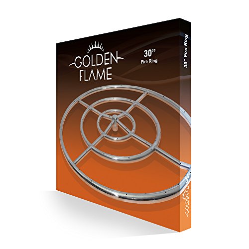 30" Round Fire Pit Burner Ring (304 Series SS) - Thumbnail 3