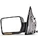 DEDC Left Driver Side Power Heated,Turn Signal Lights,Back Reflector,Towing Mirrors For 2007-2014 Ford Series