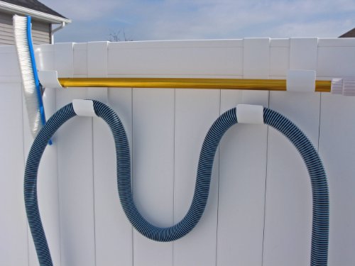 MIDE Products 2310W-2 Aluminum Pool Accessory Hooks Pair, Fits 1-3/4-Inch to 2-1/8-Inch Wide Fences, 10-Inch Long, White - 2 pack - Thumbnail 3