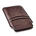 Dockem Provincial Wallet Sleeve for iPhone SE 2/3, 12/13 Mini, 8, 7, 6, 6S (5.4/4.7 inch) – Vintage Vegan Leather Pouch Cover with 2 Card Holder Slots [Brown]