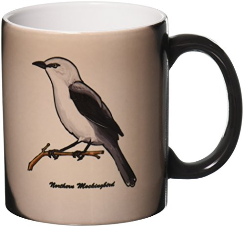 3dRose Birds Northern Mockingbird 3 Mug, 11 oz, Multicolor