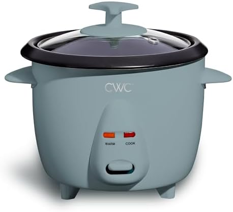 COOK WITH COLOR 6 Cup Rice Cooker 300W - Effortless Cooking and Perfectly, Cooks 3 Cups of Raw Rice for 6 Cups of Cooked Rice, Slate Blue
