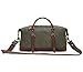 BAOSHA Canvas PU Leather Travel Tote Duffel Bag Carry on Bag Weekender Overnight Bag