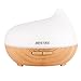 BESTEK Aromatherapy Diffuser, 300ml Wood Look Essential Oil Diffuser Lasts 8 Hours with Waterless Auto Shut-Off, Cool Mist, 7 lED Night Light