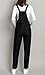 Gihuo Women's Loose Fit Denim Overalls Baggy Bib Jean Overalls Fashion Adjustable Straps Jumpsuits(Black-M)