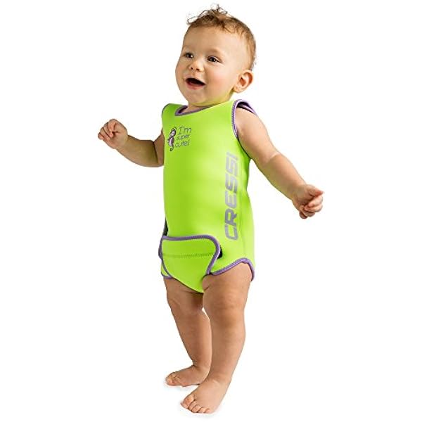 Cressi Baby Warmer Combinaison De Bain Et Natation Pour Bebe En Neoprene Vert 12 18 Mois