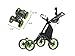 CaddyTek One-Click Folding 4 Wheel Version 3 Golf Push Cart, Lime