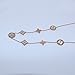 Baoliren White Shell Rose Gold Tone Round Multi Clover Women's Strand Necklace