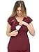 Kindred Bravely Davy Ultra Soft Maternity & Nursing Pajamas Sleepwear Set (Cabernet, Large)