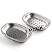 SEAUMOON Soap Dish Stainless Steel Kitchen Bathroom Shower Soap Dishes Tray Double Layers 2 Pack