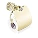 AUSWIND Antique Gold Toilet Paper Holder Polish Crystal & Brass Toilet Paper Holder Wall Mounted Bathroom Accessories