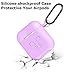 amasing AirPods Case 7 in 1 Airpods Accessories Kits Protective Silicone Cover for Airpod(Front led Not Visible) with Ear Hook Grips/Airpods Staps/Clips/Skin/Tips/Grips (airpidscase1 Purple)