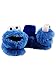 Sesame Street Cookie Monster Toddler Boys Girls Plush 3D Head Sock Top Slipper, Cookie Monster Blue, 5-6 Toddler