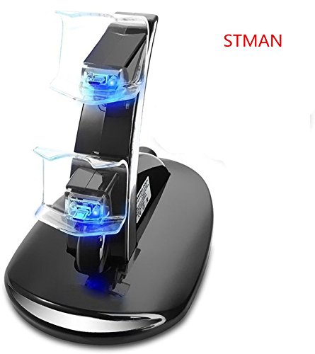 STMAN Dual USB Charging Charger Docking Station Stand for Playstation 4 PS4  / PS4 Slim Controller