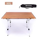 TRIWONDER Ultralight Aluminum Folding Camping Table Collapsible Portable Roll-Up for Outdoor, Camping, Picnic, BBQ, Beach, Fishing