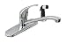 EverFlow 17382 Brass Single Lever Handle Kitchen Faucet with Side Spray Polished Chrome