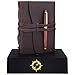 Leather Journal Gift Set RoseWood Pen - Handmade Notebook Unique Gifts Ideas, Best Personalized Anniversary Birthday gifts for Men Women
