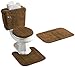 Madison Industries Chocolate Brown 5 Piece Bath Rug and Tank Set