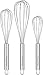 Stainless Steel Whisk Set - Wire Whisk - Balloon Whisk Set - Egg Frother, Milk & Egg Beater - Kitchen Utensils for Blending, Whisking, Beating & Stirring - Set of 3 - by Utopia Kitchen