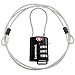 Lumintrail TSA Approved Lock for Luggage or Suitcase, Easy-to-Read 3 Digit Personalized Combination, Luggage Locks TSA Approved, Black, with a 4-FT Braided Steel Cable (1 Pack)