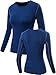 NELEUS Women's 3 Pack Dry Fit Athletic Compression Long Sleeve T Shirt,Blue,Red,Green,Medium