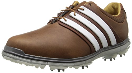 adidas Men's Pure 360 LTD Golf Shoe, Tan Brown/Tour White/Silver Metallic, 9.5 M US