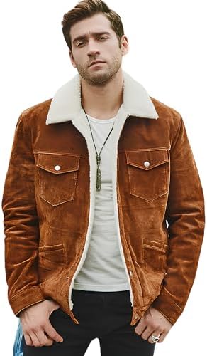 True Religion Sherpa PU Jacket for Men – Faux Leather Winter