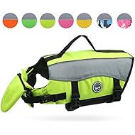 Vivaglory Dog Life Jackets with Extra Padding for Dogs, X-Small - Extra Reflective Yellow