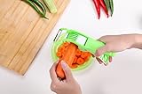 Jasmin Easy Clean Multipurpose 5 Stainless Steel Blades Kitchen Shears, Fruit Peeler Food Peeler-Heavy Duty Durable Culinary Cutter with Sharp Blade, Green