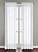 Utopia Bedding 2 Panels White Sheer Curtains, W54 X L84, Sheer Voile - White Luxurious - High Thread Window Curtains primary