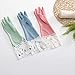 Reusable Waterproof Household Rubber Cleaning Gloves, Long Cuff, Dishwashing Gloves 3-Pairs (Medium, 3 Colors) (Medium, MLD-BPG-003)