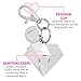 Personal Safety Alarm for Women - Ahh!-larm! Self-Defense Personal Panic 115 Decibel Alarm Keychain for Women with LED Safety Light and Clip, Silver Gemstone