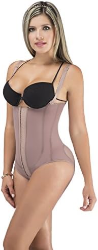 Firm Control Shapewear Open Bust Bodysuit Colombian Body Shaper Postpartum Double Powernet Abdomen control C Section Incision Support and Recovery (Small) 14072