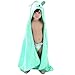 Baby Hooded Towel with Bear Ear Soft and Thick 100% Cotton Bath Set for Girls, Boys, Infant ad Toddler, Good Choice for Baby Shower Gift (Green)