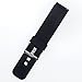 22mm Replacement Soft Straps Bands for Pebble Time/Gear S3/Asus Zenwatch 2 Big/Men's Fossil Q Explorist Gen 3 Smartwatch (Black)