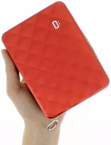 Ogon Design Wallet QUILTED PASSPORT Luxury Holder Case Cover Card Bag Organizer (Red)
