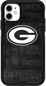 Skinit Decal Skin Compatible with OtterBox Commuter iPhone 11 - Officially Licensed NFL Green Bay Packers Black & White Design