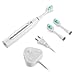 Electric Toothbrush Automatic Toothbrush Toothbrushes Waterproof Rechargeable Sonic Electric Toothbrush For Adults Power Toothbrush For Adults 3 Replacement Heads Electric Toothbrush For Travel White