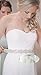 QueenDream bridal belts White Organza bridal sash wedding sash belt crystal rhinestone belt rhinestone belts for kids
