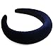 QtGirl Womens Wide Thick Headbands Padded 1.6"-Wide 0.8"-Thick Velvet Alice Band (Navy)