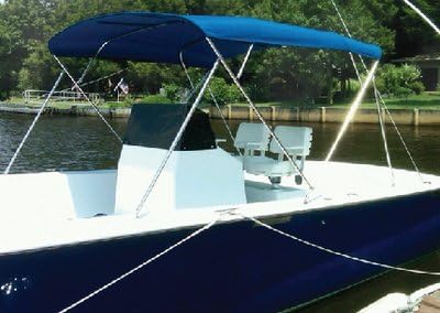 Carver Covers V4663TB 3 Bow Bimini Top Ta46In 61-66 Wh Vinyl Tp Made by Carver Covers