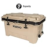 Igloo IMX 70 Quart Cooler with Cool Riser Technology, Fish Ruler, and Tie-Down Points – Heavy-Duty Marine Ice Chest